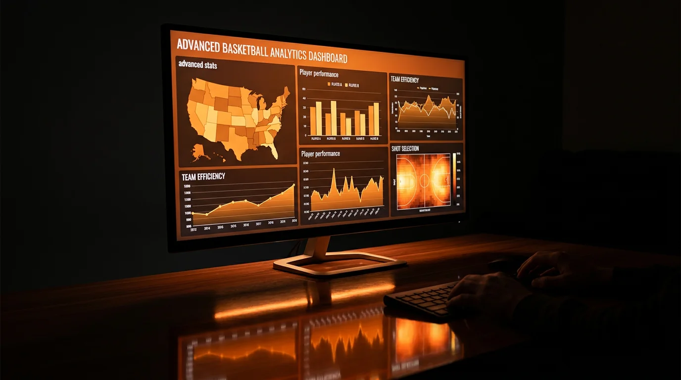 Dashboard com métricas avançadas da NBA incluindo Pace e Offensive Rating