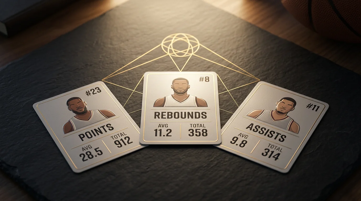 Interface de app de apostas mostrando construção de um same game parlay para jogo da NBA
